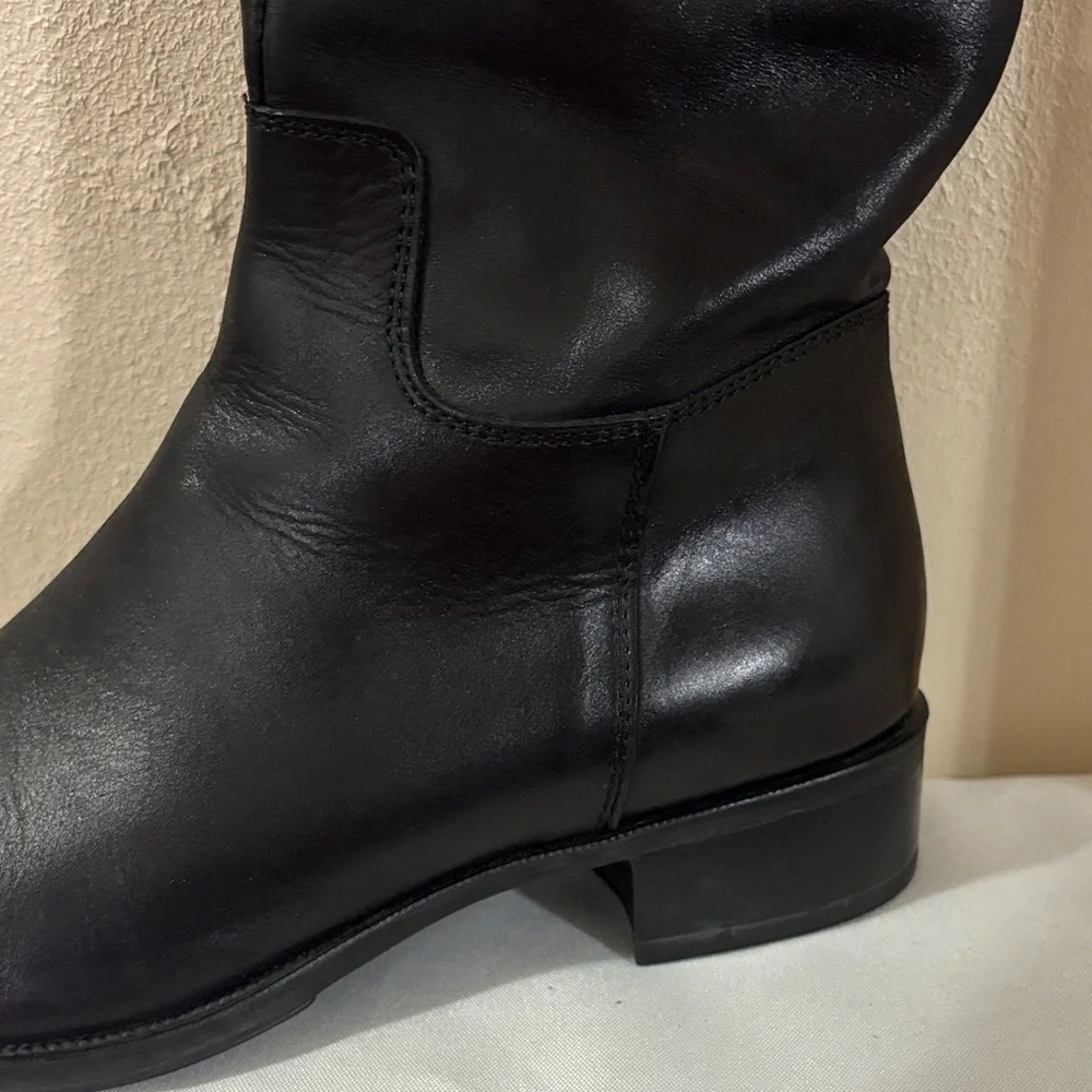 TREMP Elegant Black Leather Women's Boots